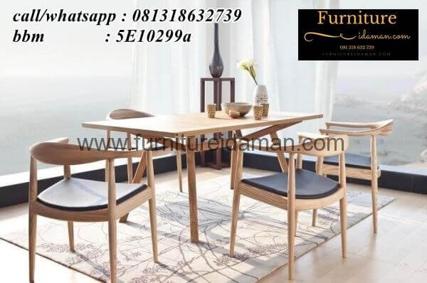 Set Meja Kursi  Cafe Resto Kayu  Jati KCI 73 Furniture Idaman