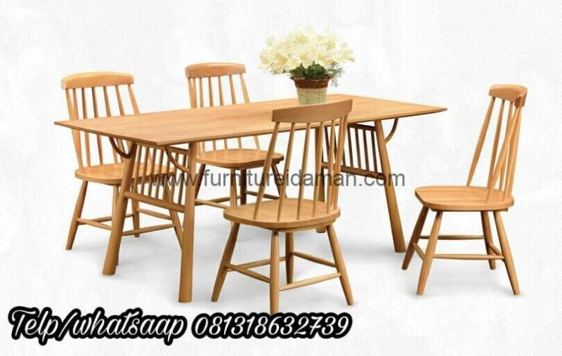  Set  Kursi  Makan Resto Sandaran  Jari KCI 134 Furniture Idaman