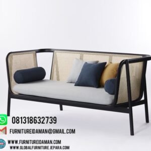 Kursi Bangku Sofa Rotan Minimalis,sofa unik,furniture unik,sofa rotan,kursi makan,sofa unik,kursi tamu